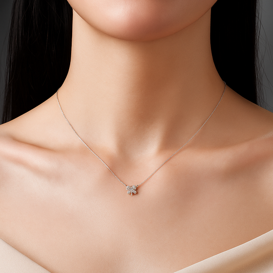 92.5 Sterling Silver Clover Chain