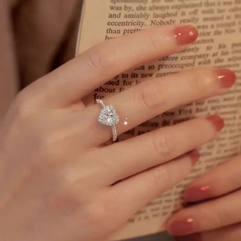 Heart Solitaire Ring