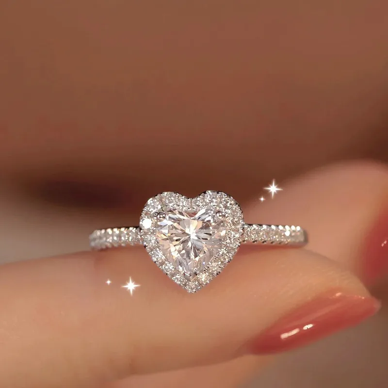 Heart Solitaire Ring