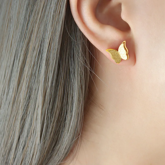 Flutter Studs - Gold and Silver