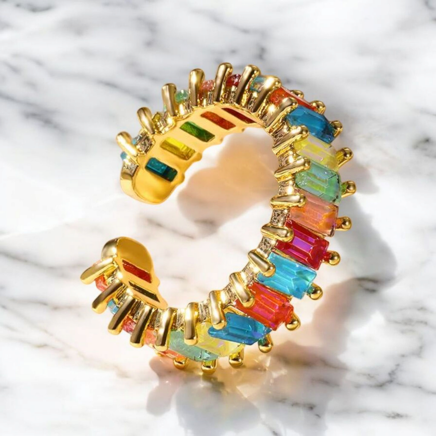 Multi Colour Crystal Ring