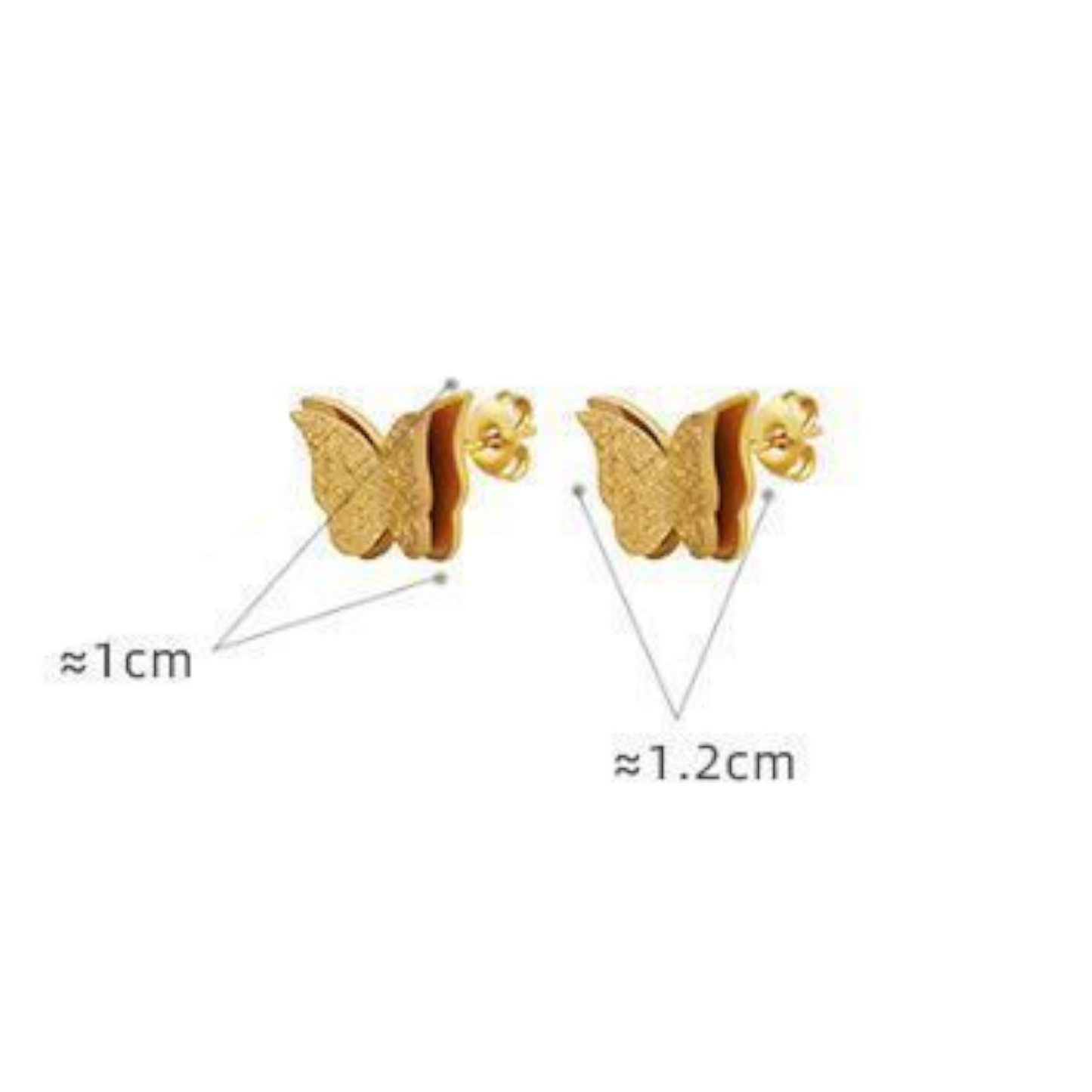 Flutter Studs - Gold and Silver