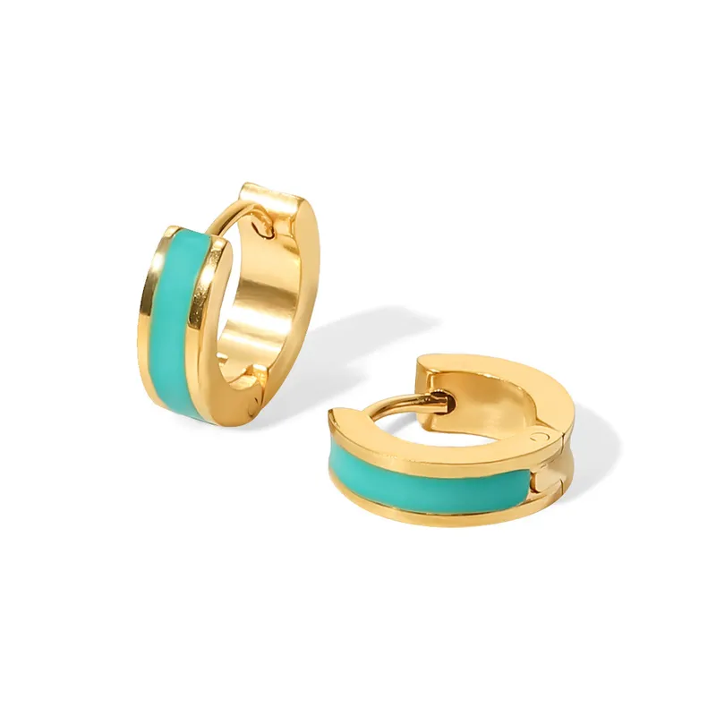 Mini Turquoise Hoops