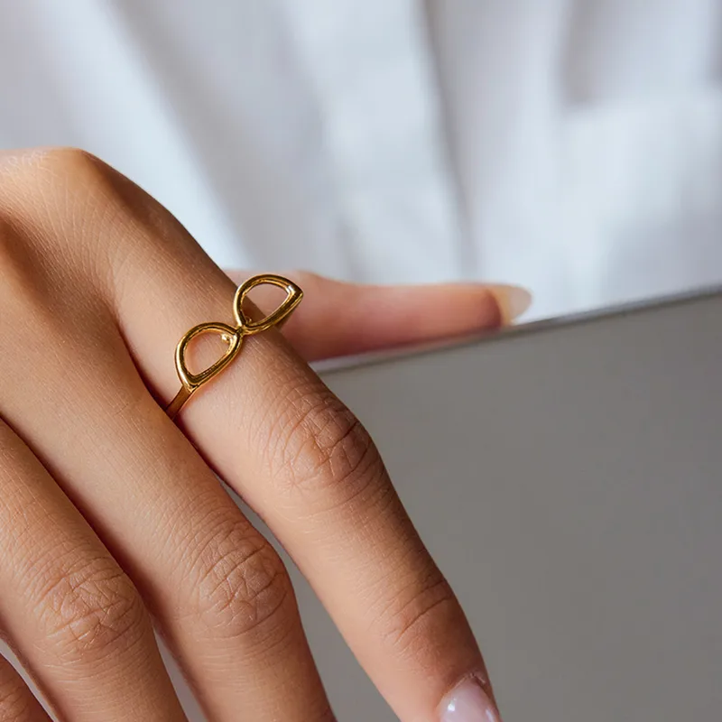 Gold Plated Adjustable Nerdy Ring