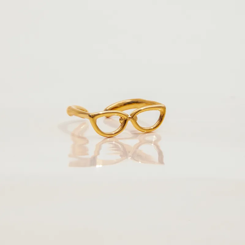 Gold Plated Adjustable Nerdy Ring
