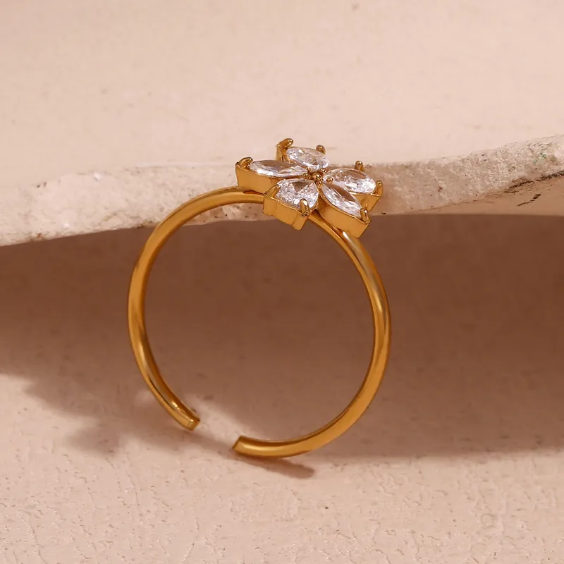 White Flower Ring