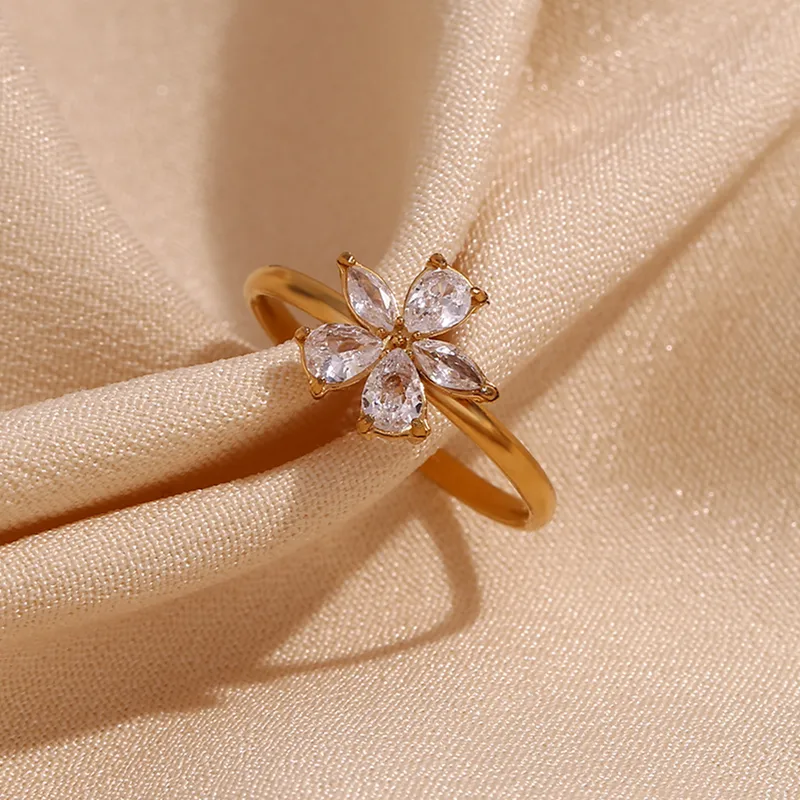 White Flower Ring