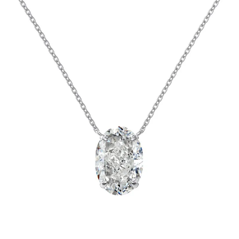 92.5 Sterling Silver oval necklace