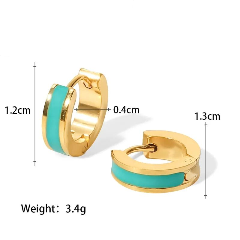 Mini Turquoise Hoops