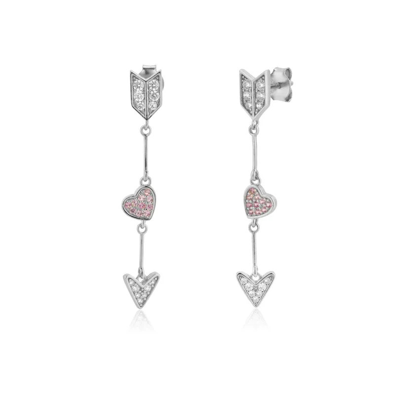 92.5 Sterling Silver Cupid Earrings
