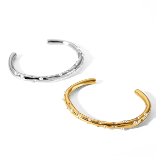 Sparkling Bangle - Golden and Silver