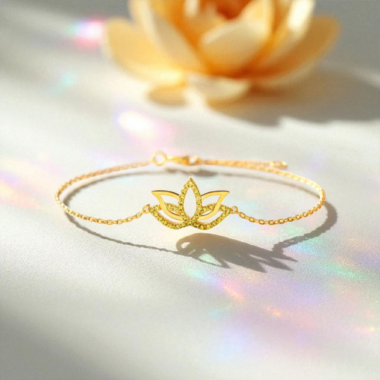 92.5 Sterling Silver Lotus Bracelet