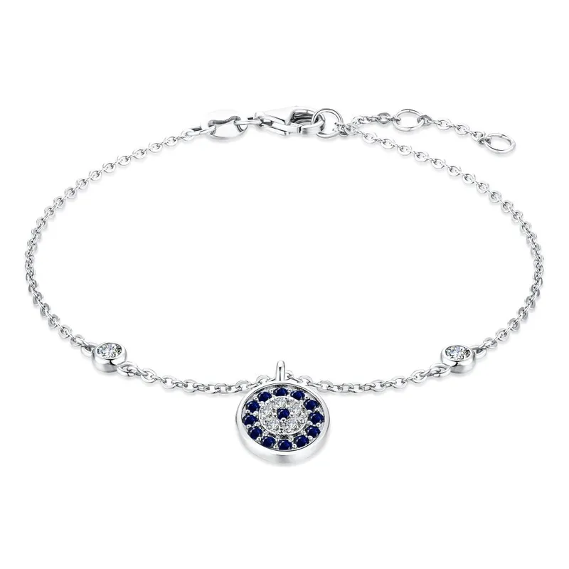 92.5 Sterling Silver Devils Eye Bracelet