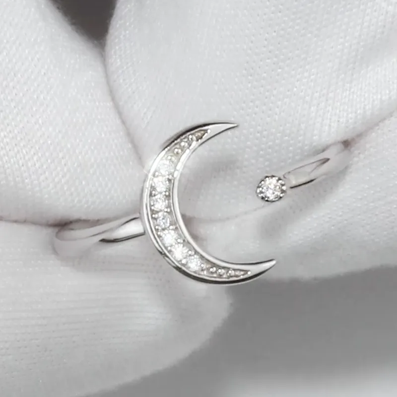 92.5 Sterling Silver Chand Sitara Ring