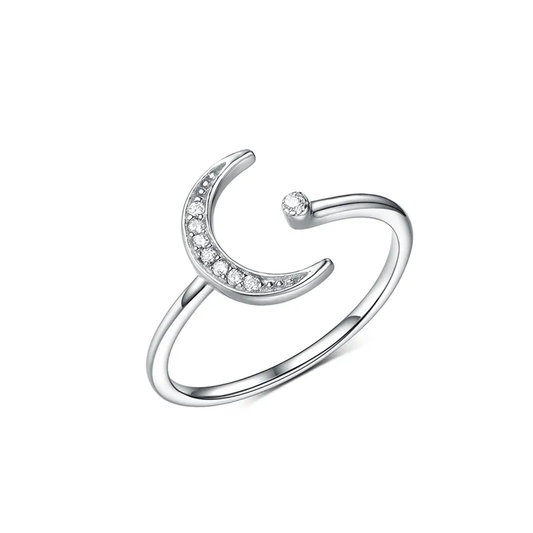 92.5 Sterling Silver Chand Sitara Ring