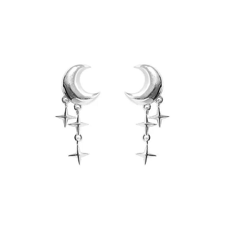 92.5 Sterling Silver Sparkling Night Earrings