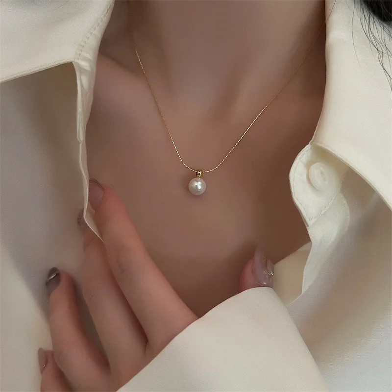 Daily Wear White Pearl Drop Chain