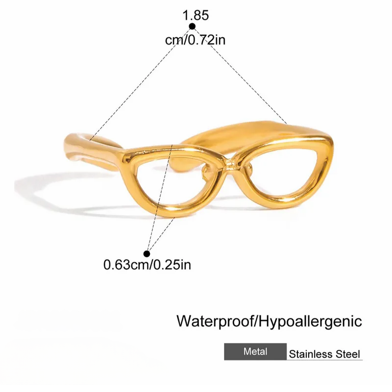 Gold Plated Adjustable Nerdy Ring