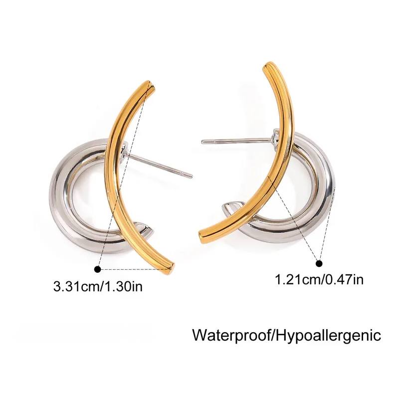 Loop Luxe Mixed Metal Earring