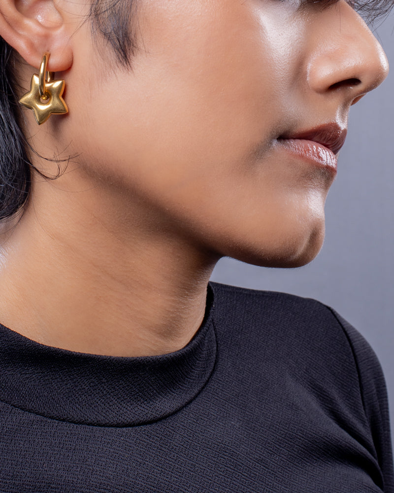 Golden Starry Earring