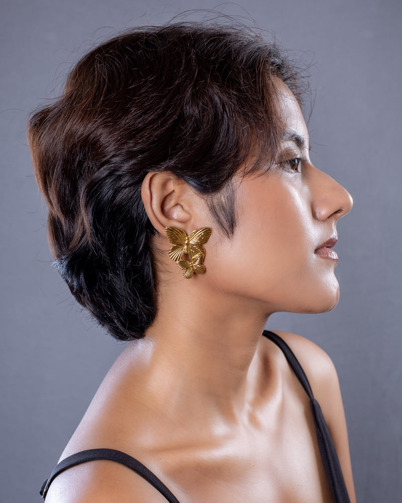 Double Butterfly Earring