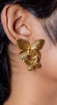 Double Butterfly Earring