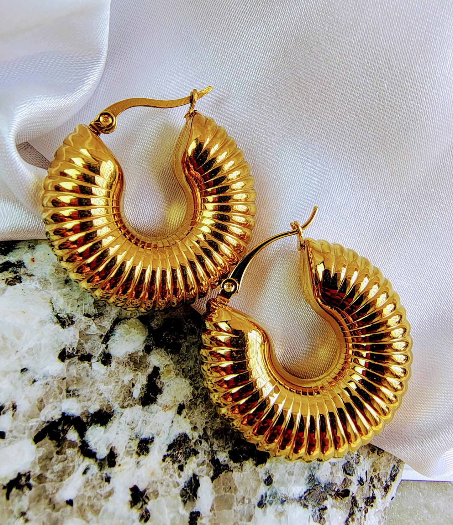 Chunky Gold Hoops