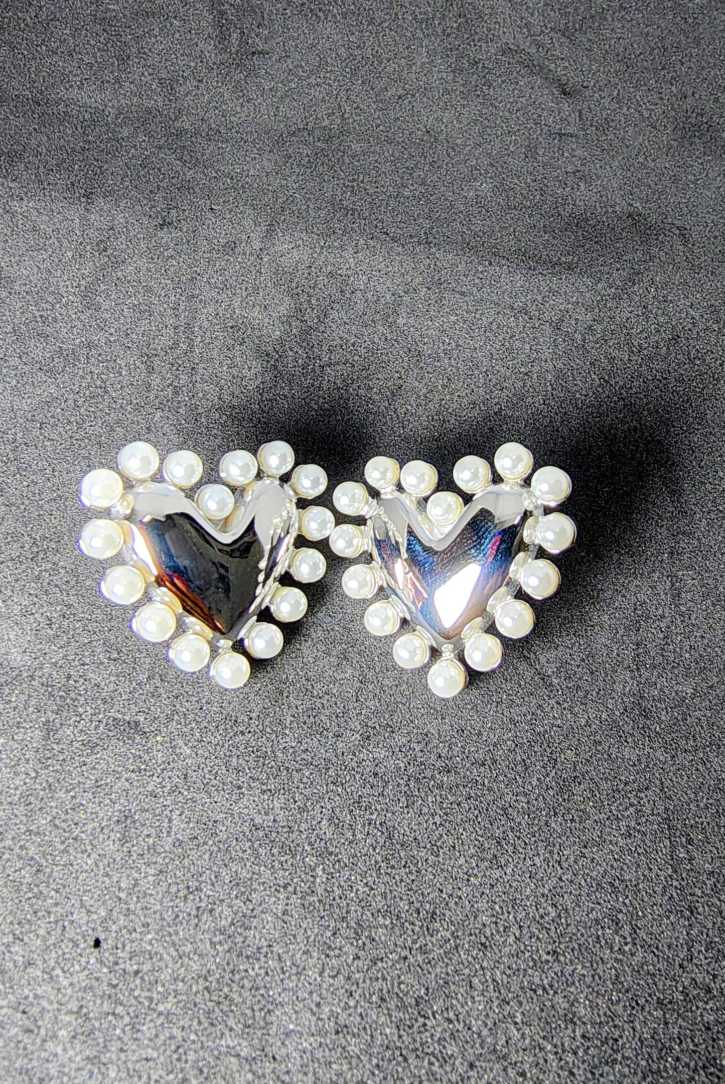 Pearl Kissed Silver Earrings