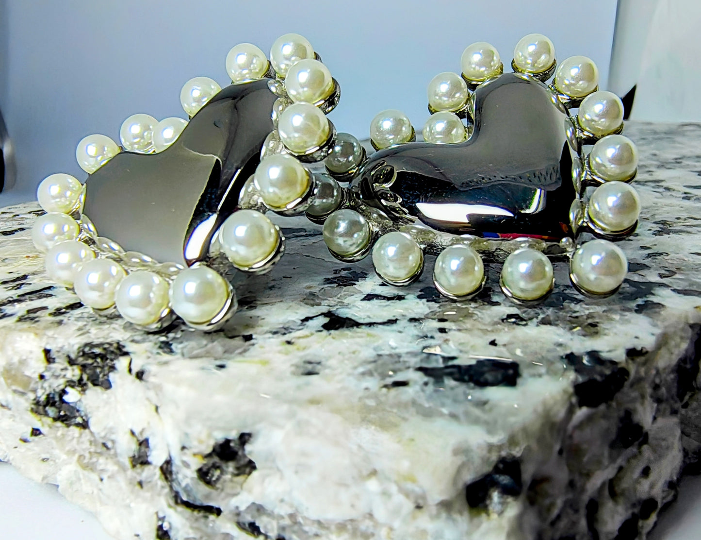 Pearl Kissed Silver Earrings