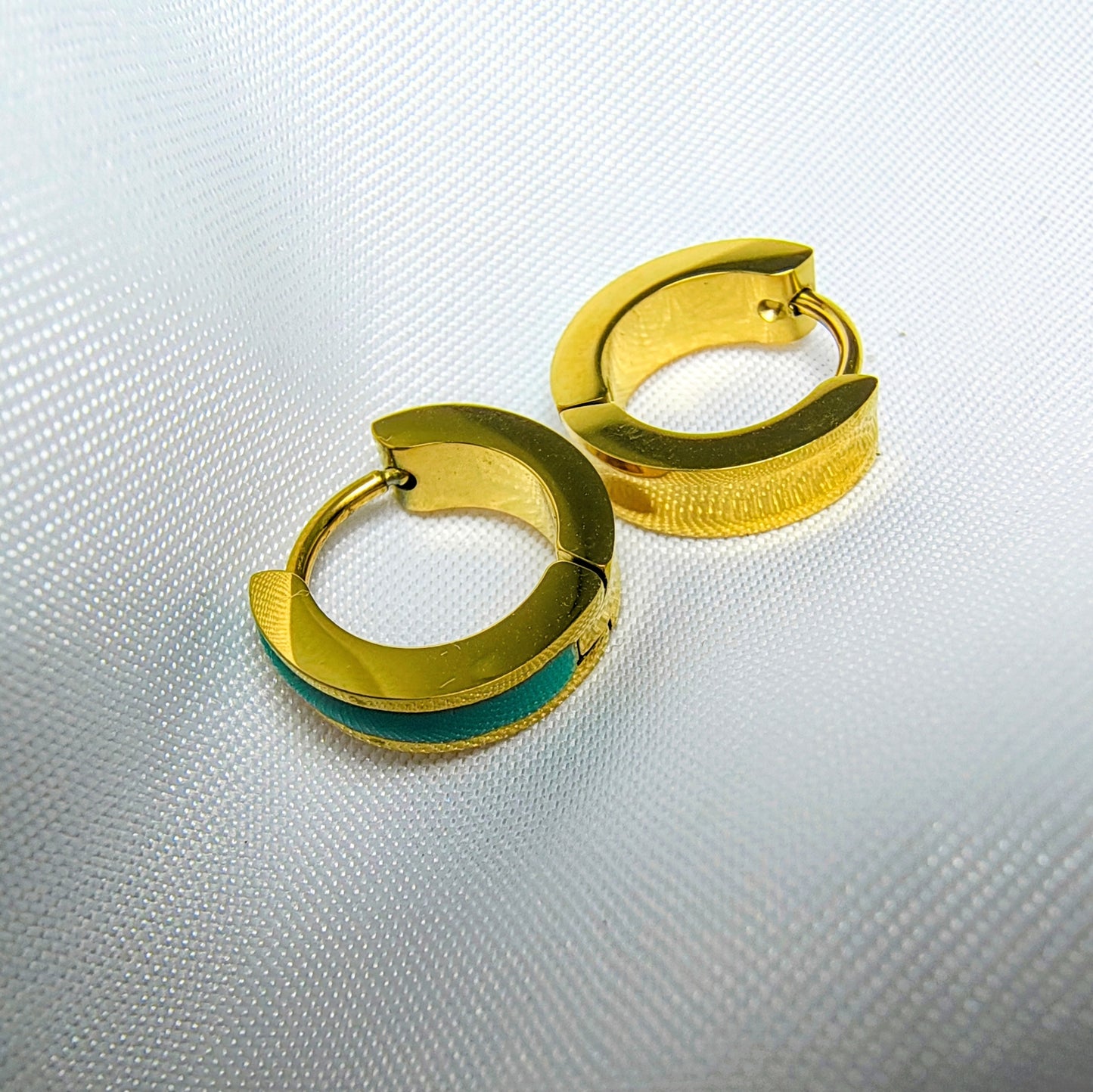 Mini Turquoise Hoops
