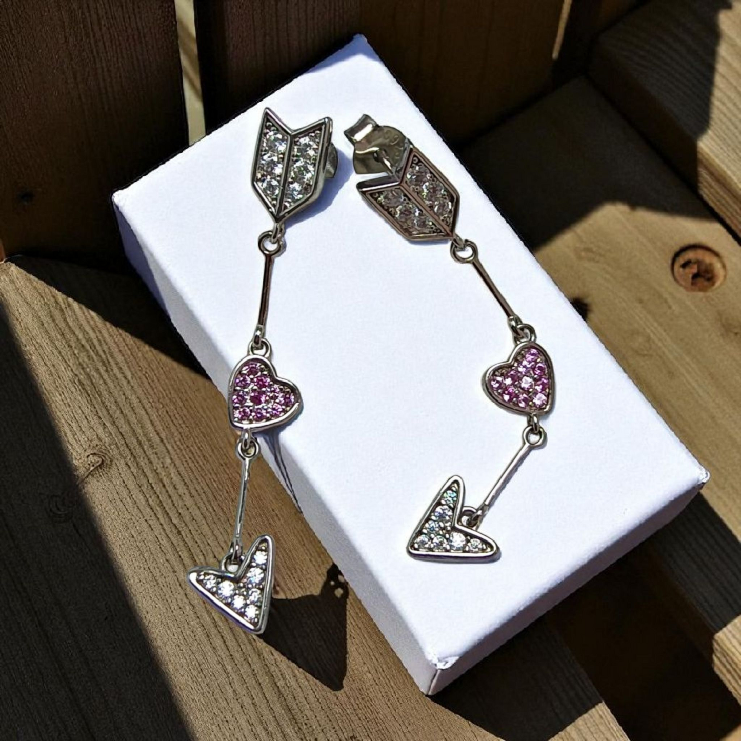 92.5 Sterling Silver Cupid Earrings