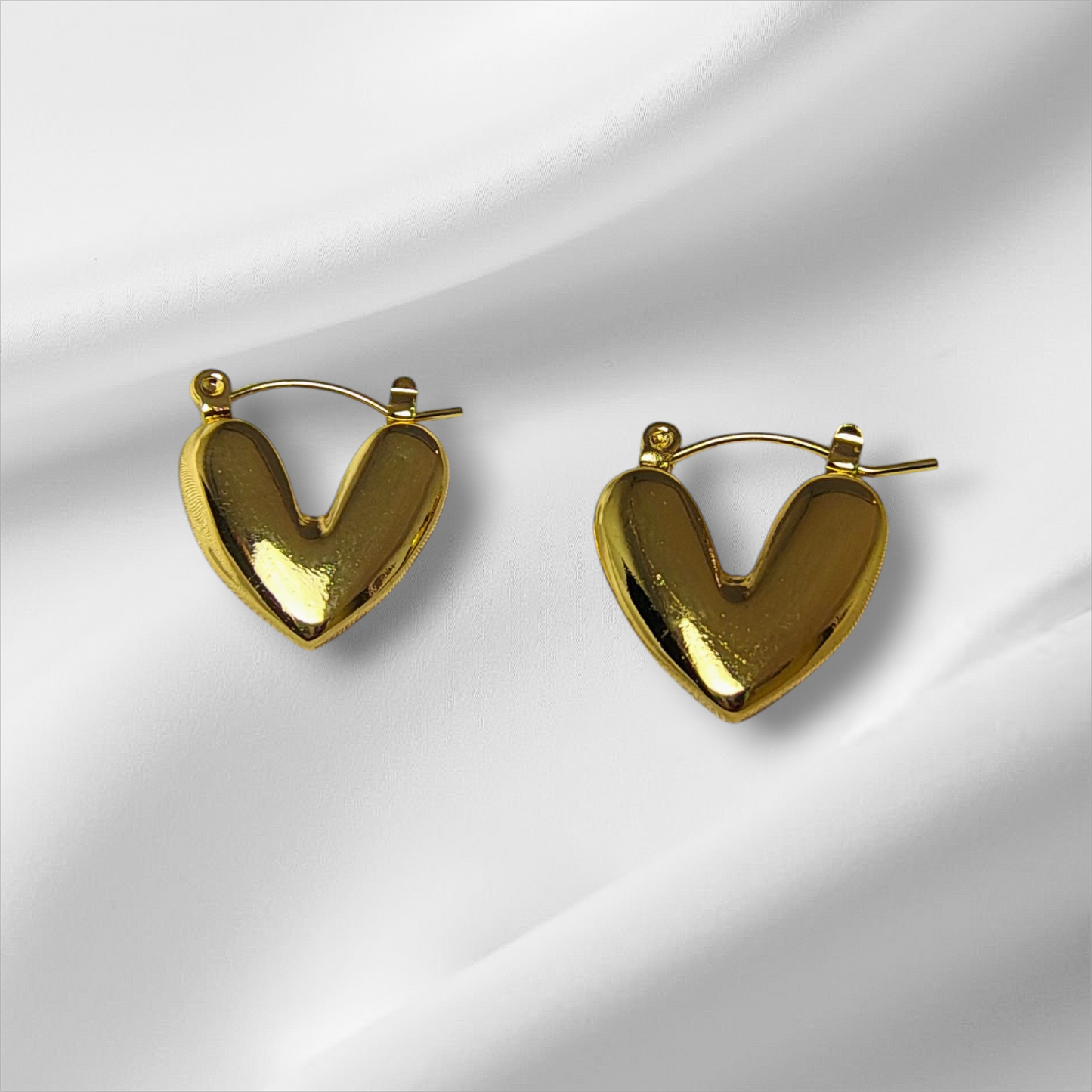 Gold Heart Small Studs