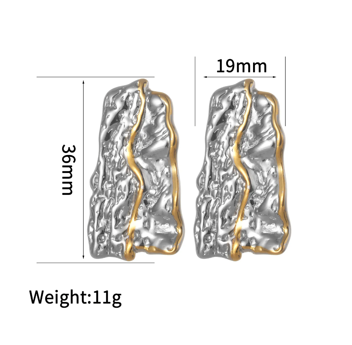 Mixed Hammered Earrings