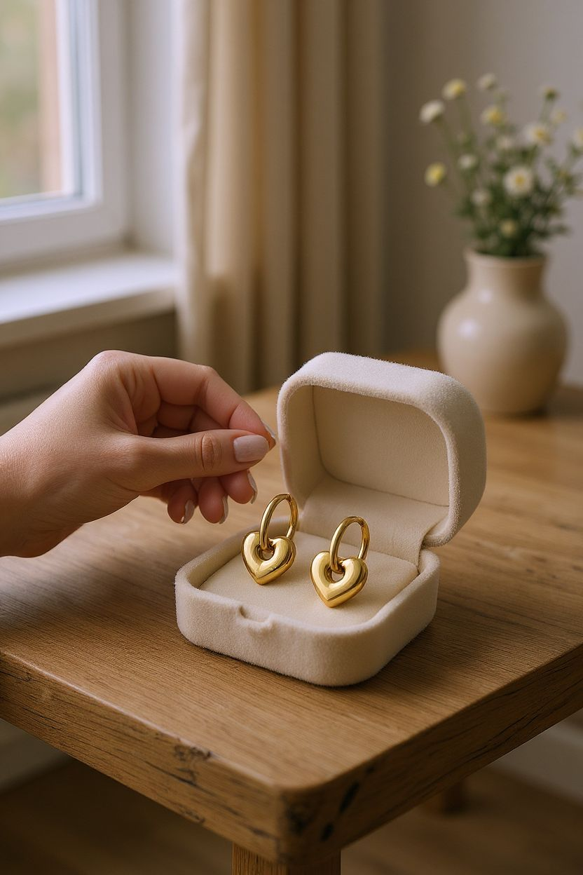 Dangling Heart Earring