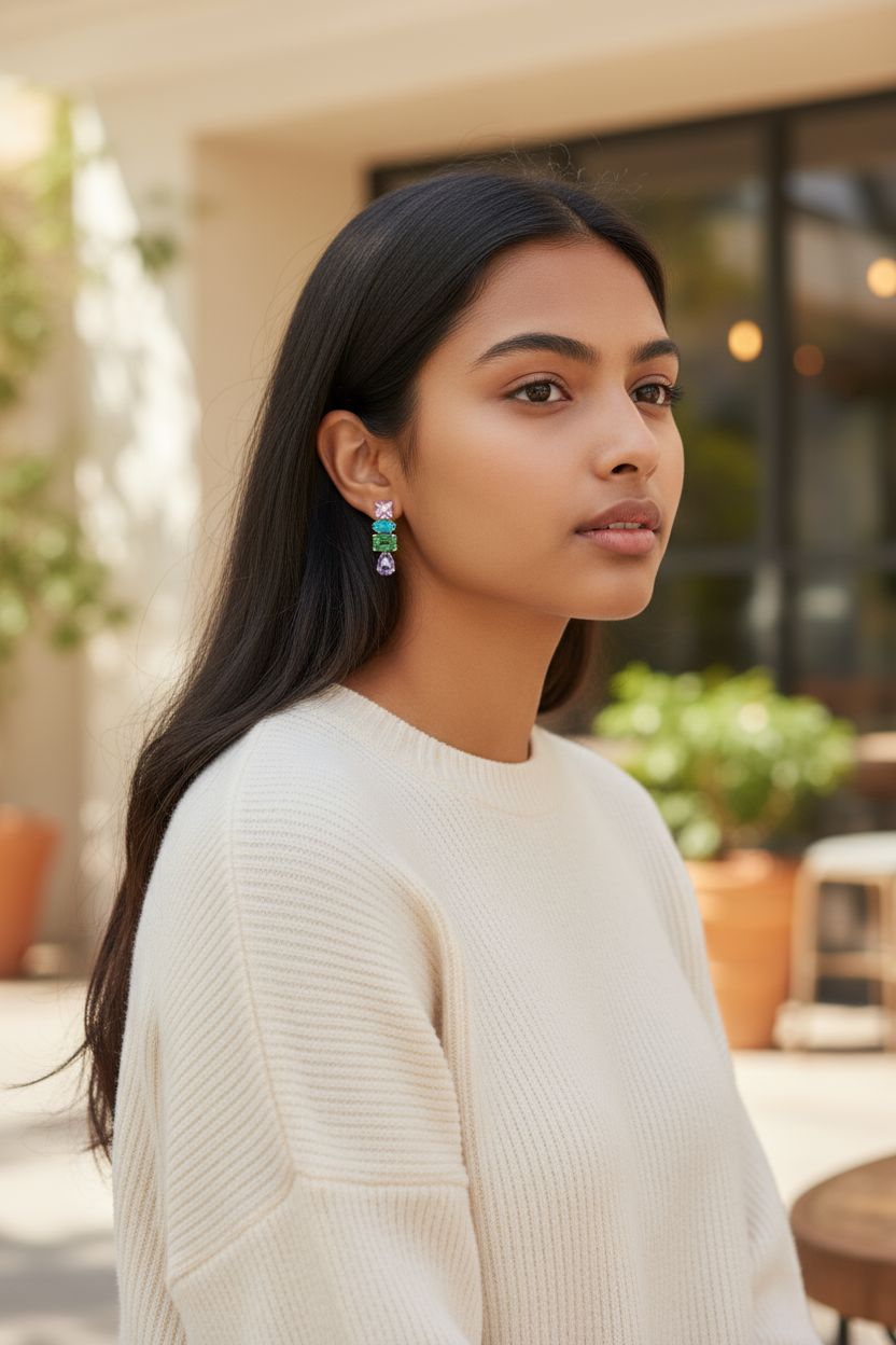 Rangbirang Crystal Earrings