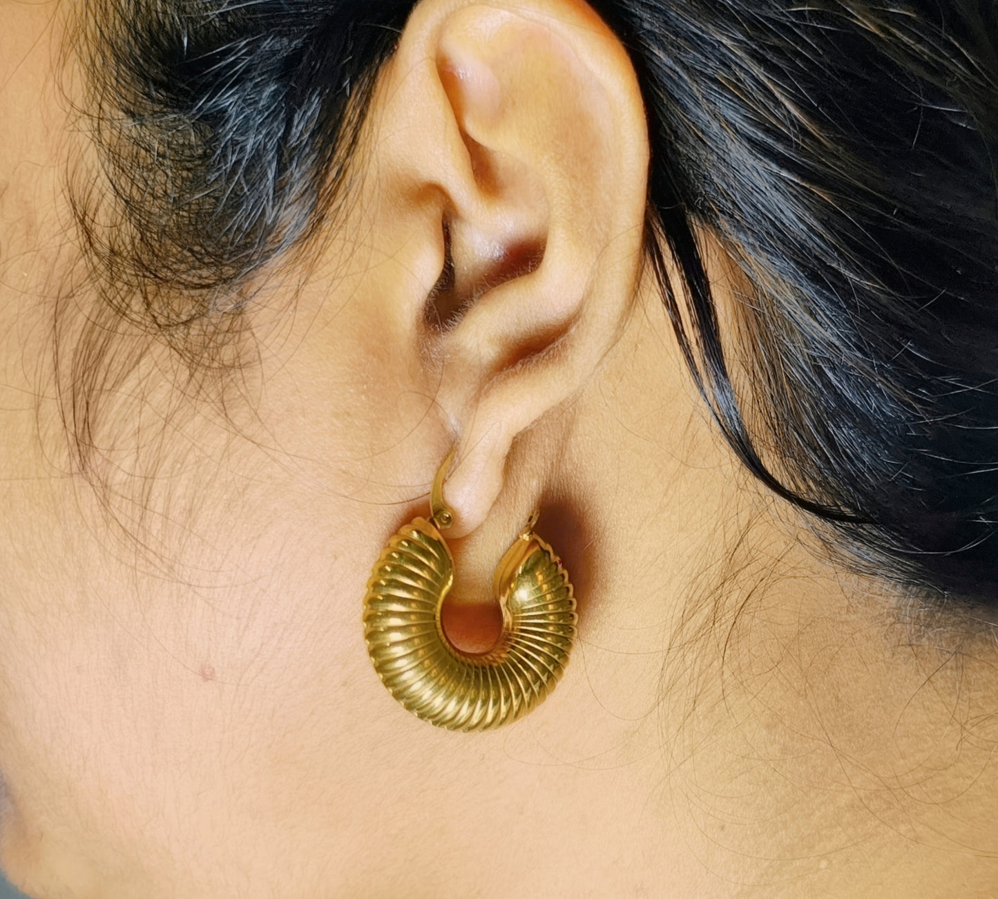 Chunky Gold Hoops