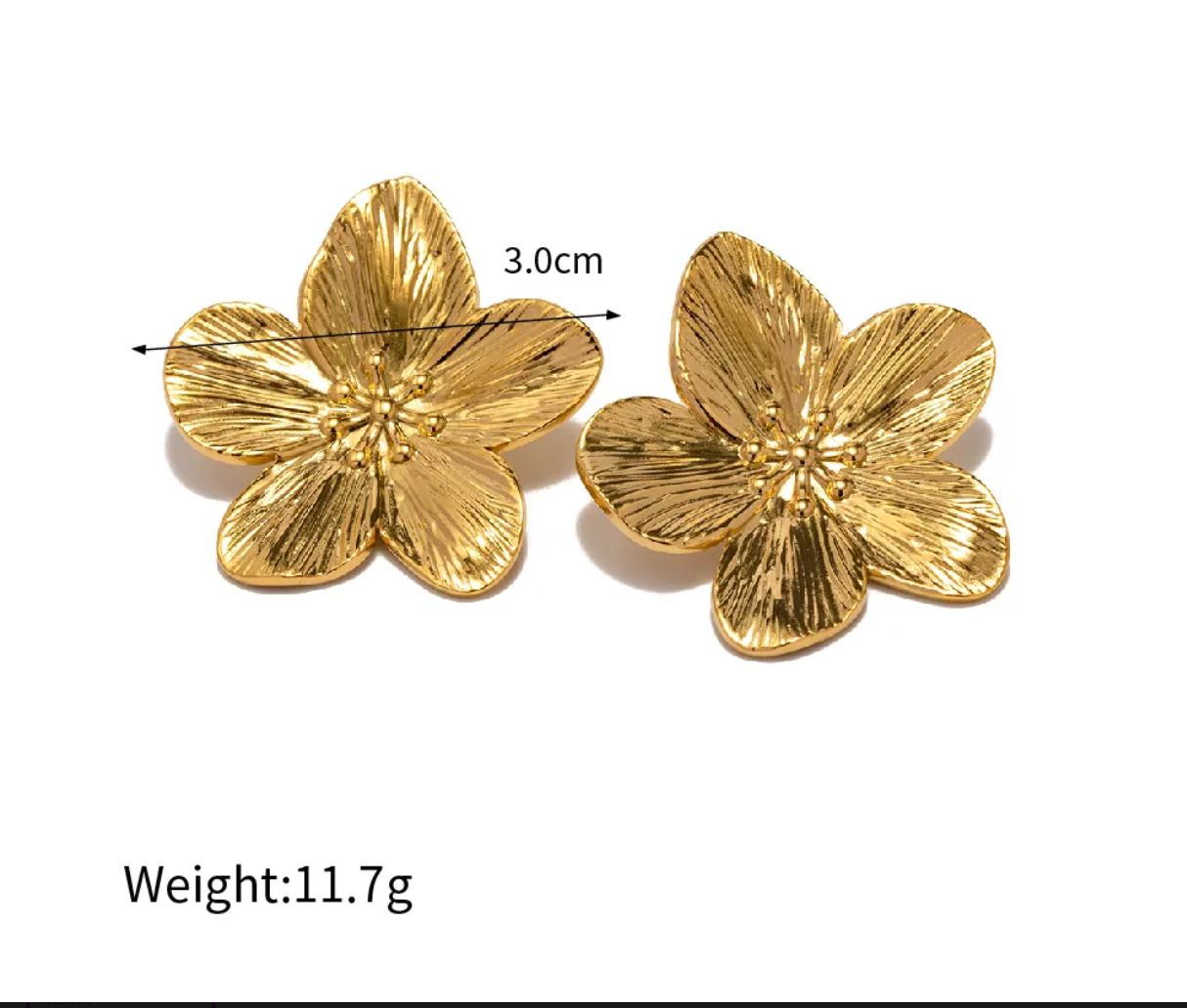 Golden Flower Earring