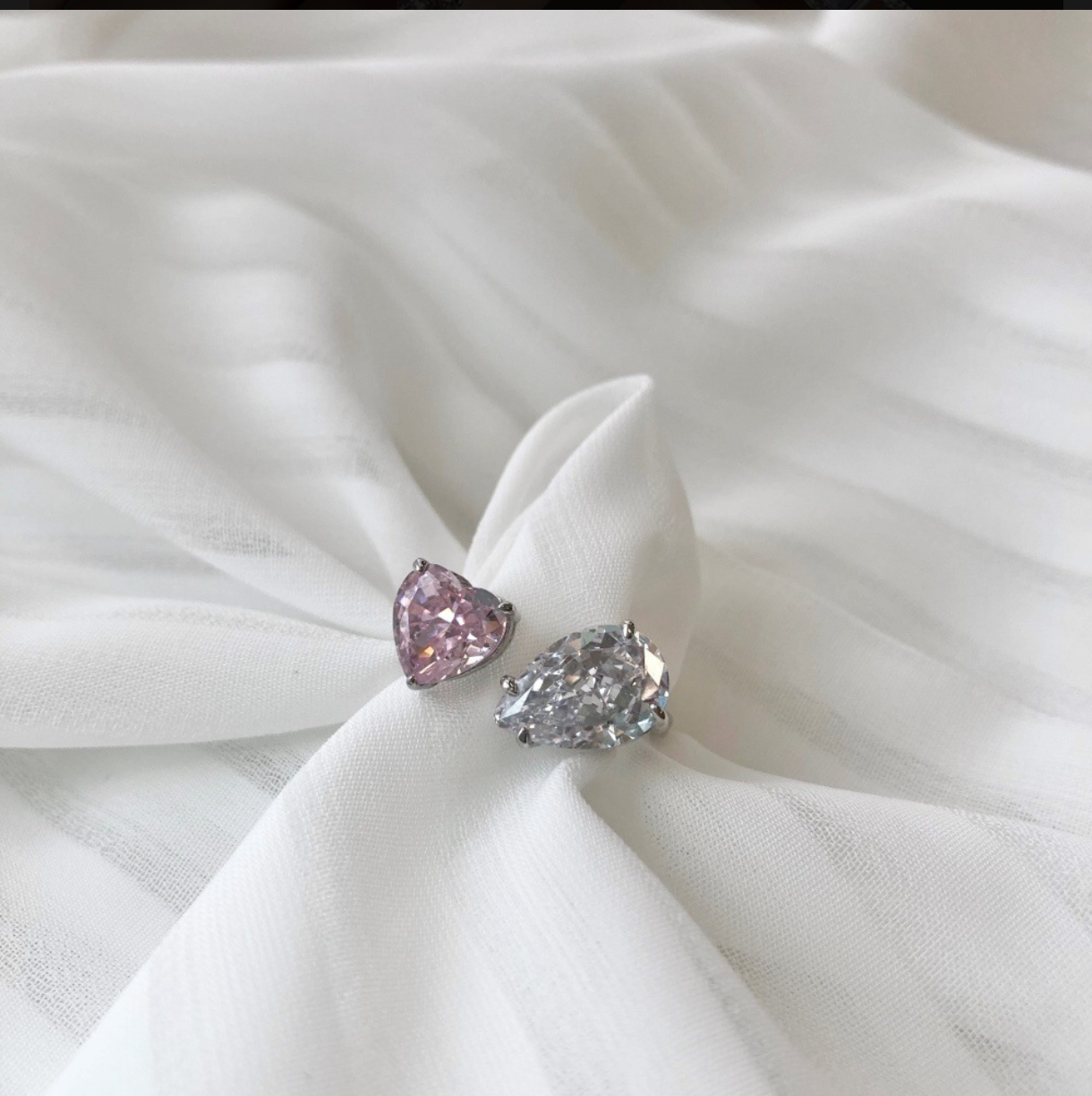 92.5 Sterling Silver Heartbeat Ring