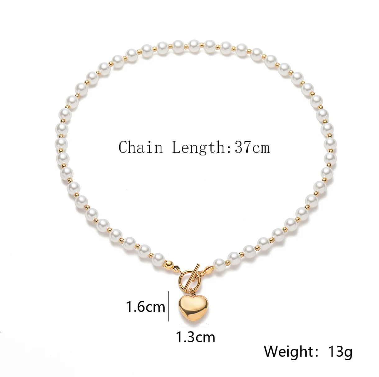 Pearl Heart Chain