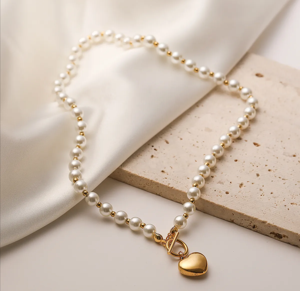 Pearl Heart Chain