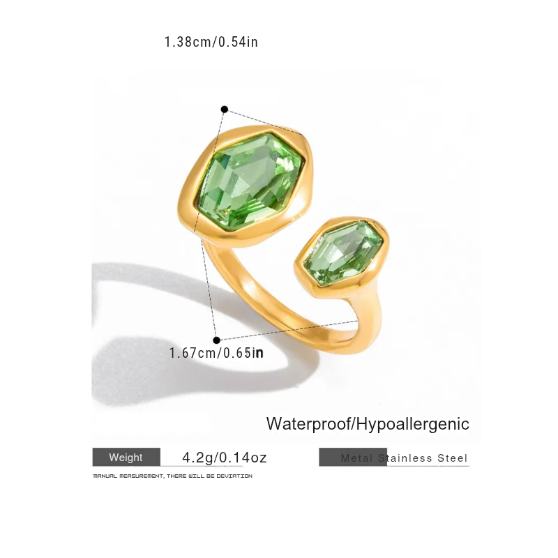 Green Hexa Harmony Ring