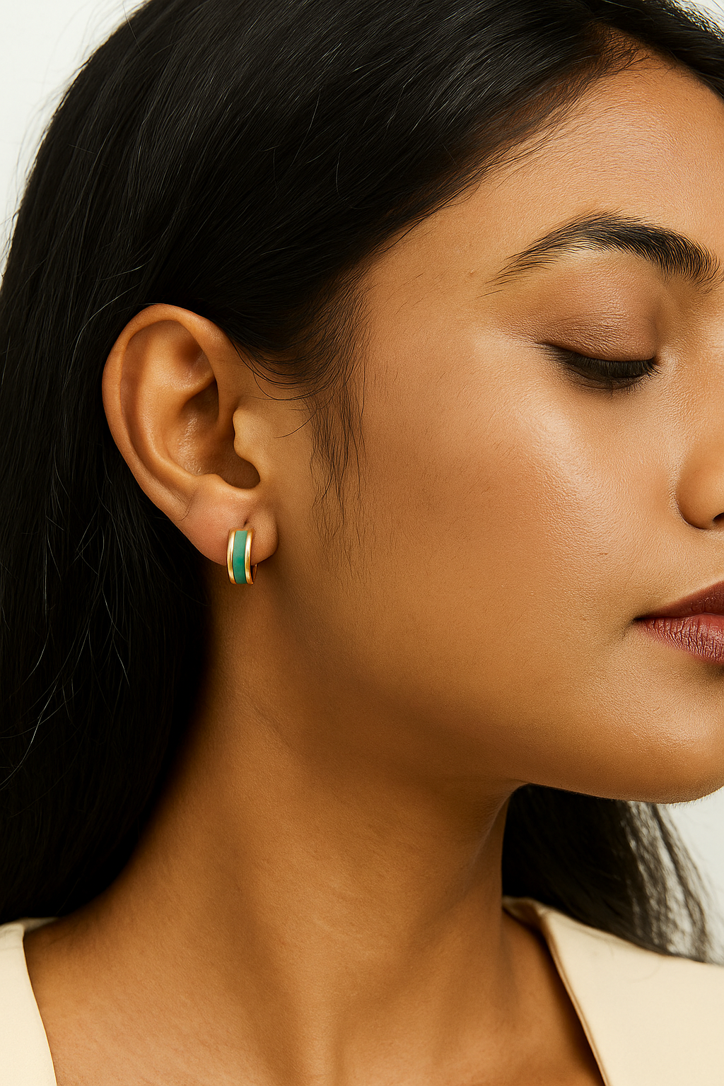 Mini Turquoise Hoops