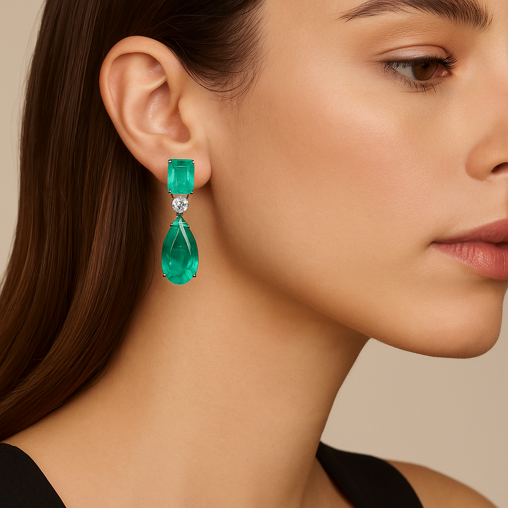 Emerald Danglers