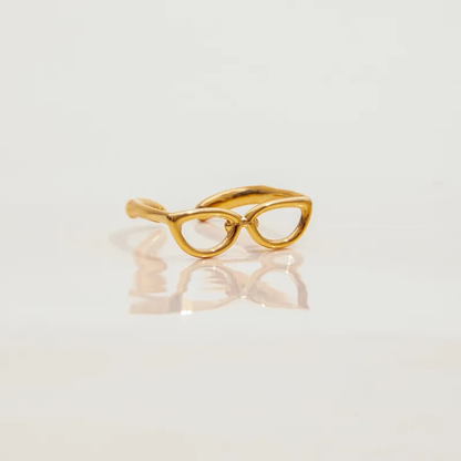 Gold Plated Adjustable Nerdy Ring