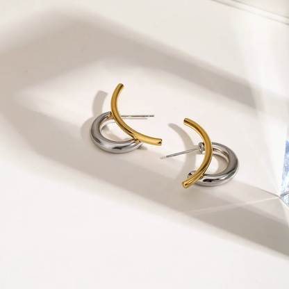 Loop Luxe Mixed Metal Earring