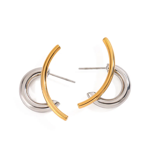 Loop Luxe Mixed Metal Earring