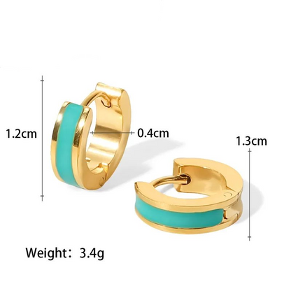 Mini Turquoise Hoops