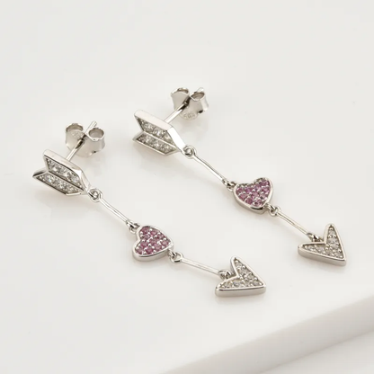 92.5 Sterling Silver Cupid Earrings