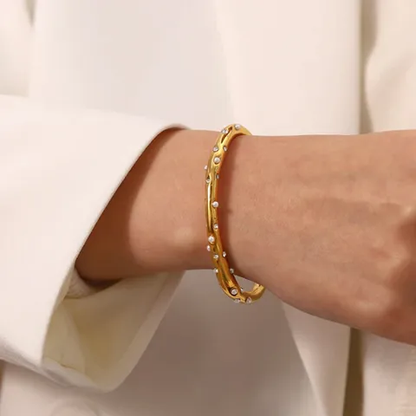 Sparkling Bangle - Golden and Silver