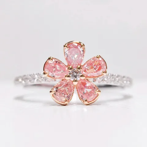 92.5 Sterling Silver Dahlia Ring
